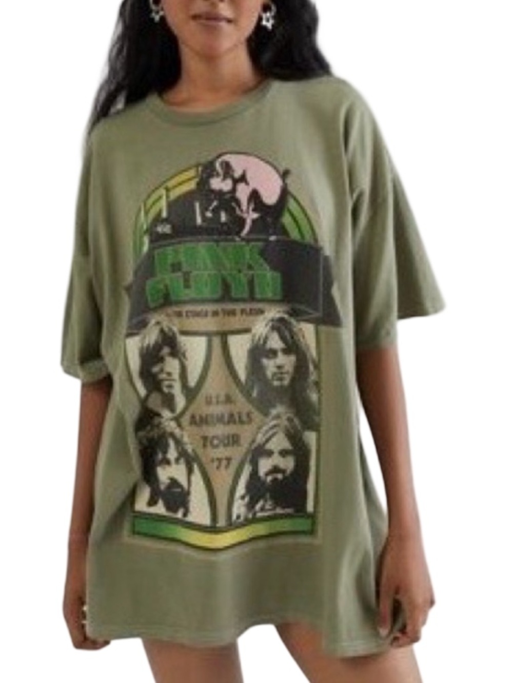 🍈🏵️ Urban Outfitters pink Floyd 1977 USA, animals tour T-shirt dress vintage 🏵️🍈